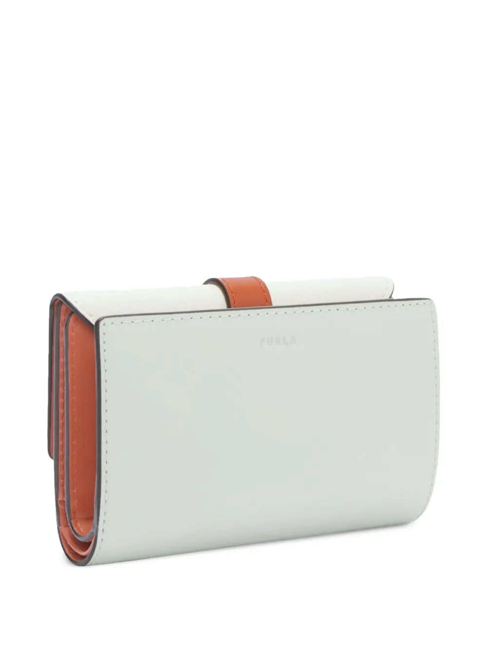 Furla logo-embossed wallet - Groen