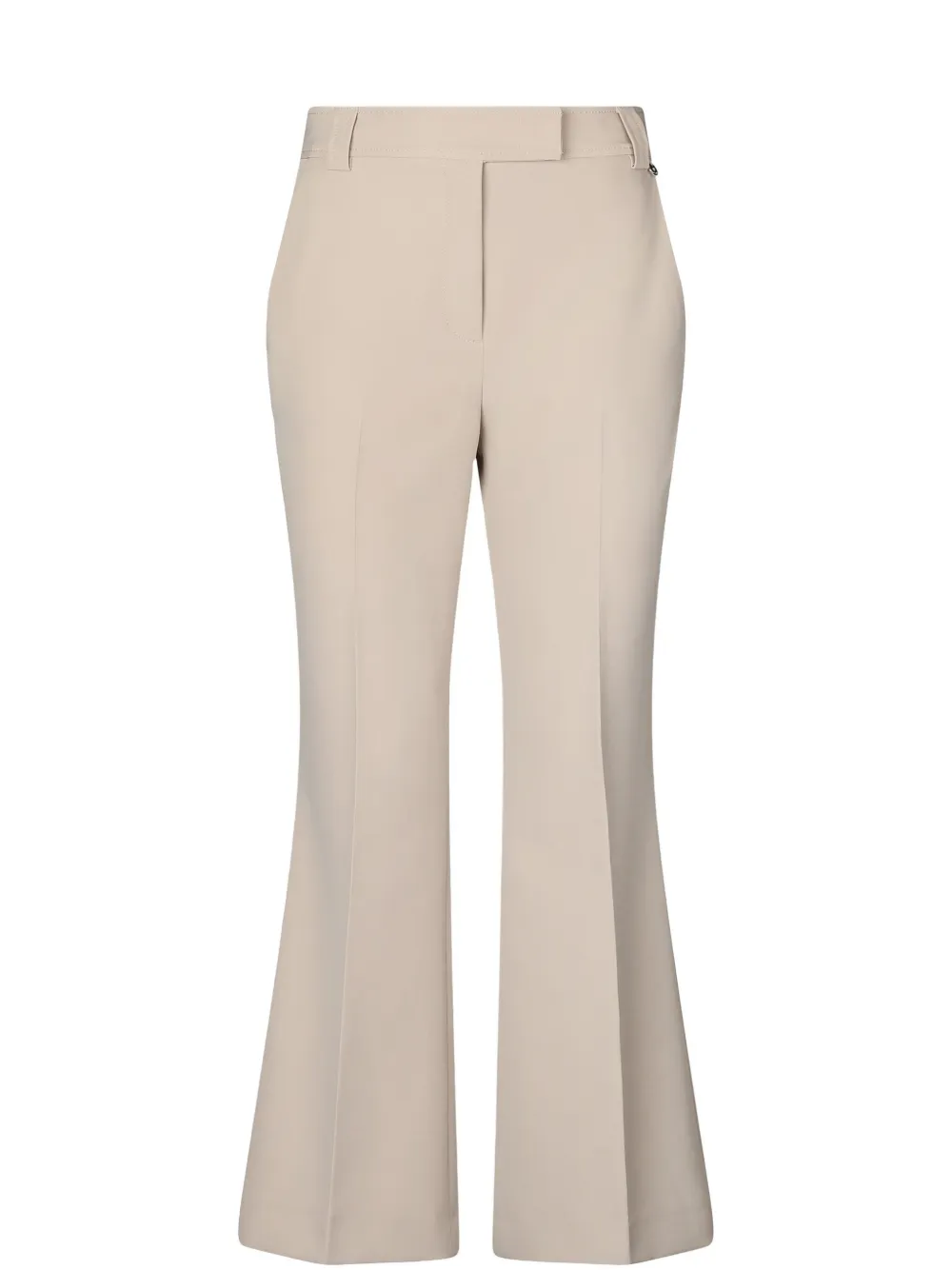 Liu •jo Cropped Beige Trousers In Nude