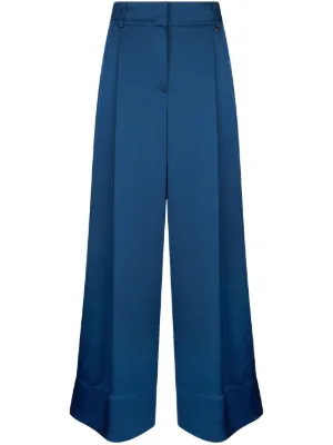 パンツ LIU JO Women Straight Pants TA5198TS964 M9241 Blue Cropped trousers with pleat colour blue | Liu Jo