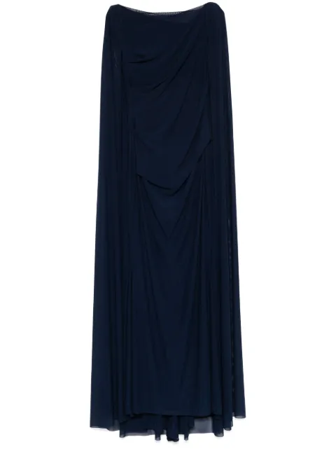 Talbot Runhof cape-insert tulle dress 