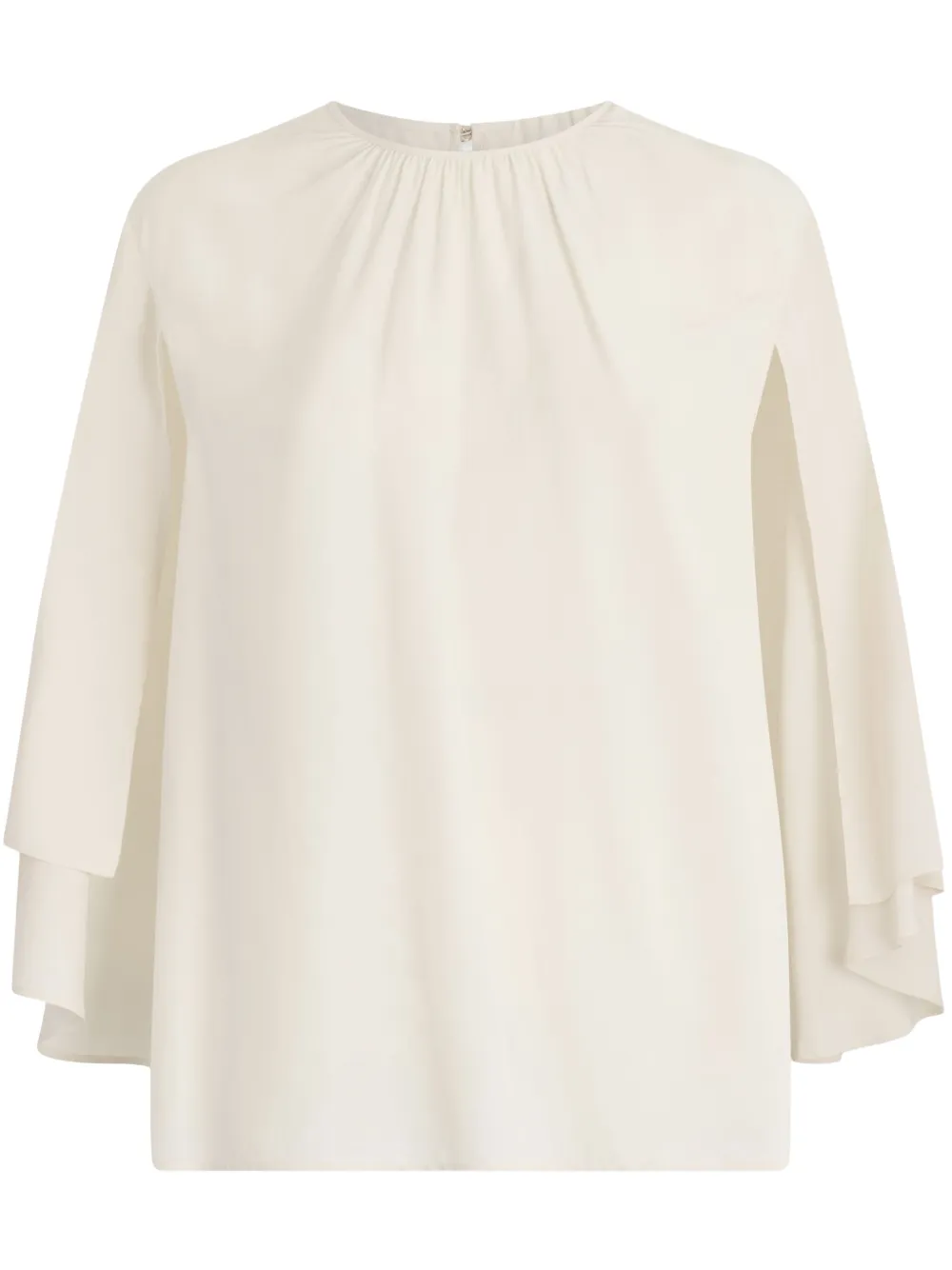 LIU JO Crêpe de chine blouse met ceintuur Wit