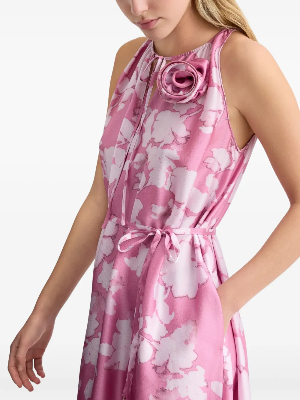 ワンピース LIU JO Woman Dress Pink CA5387TS872 M9259 Printed satin dress colour pink | Liu Jo