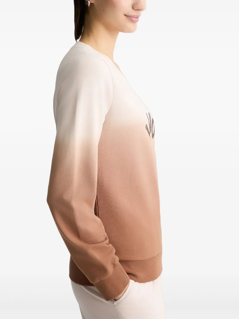 LIU JO Sweater verfraaid met kristallen Bruin