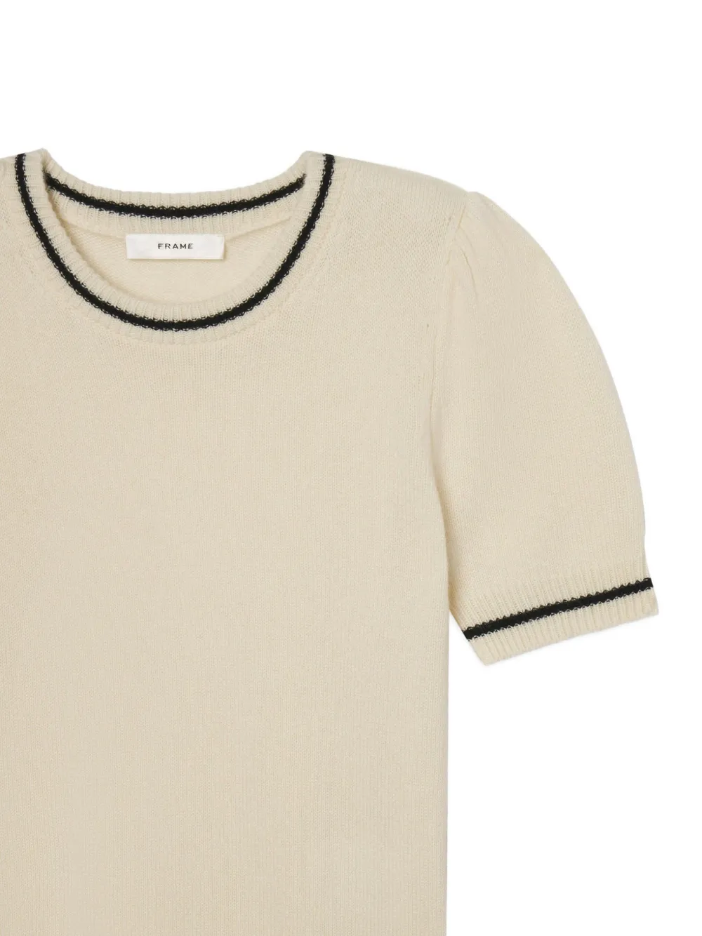 FRAME Pointelle T-shirt Beige