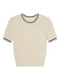 FRAME pointelle-knit T-shirt - Neutrals