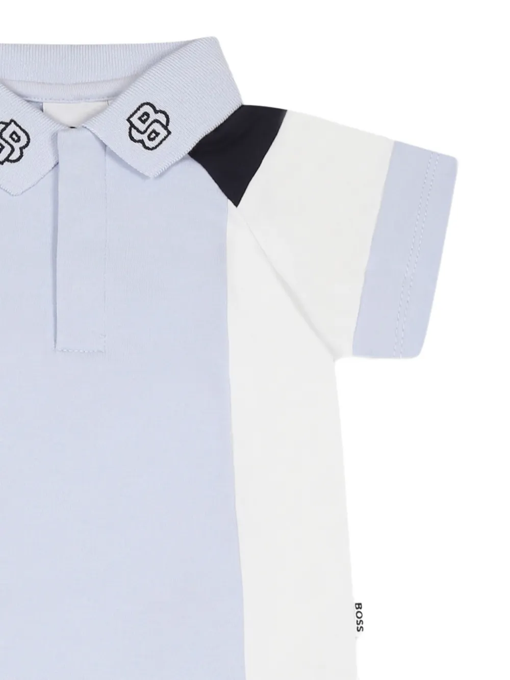 BOSS Kidswear Shirt en shorts met print Blauw