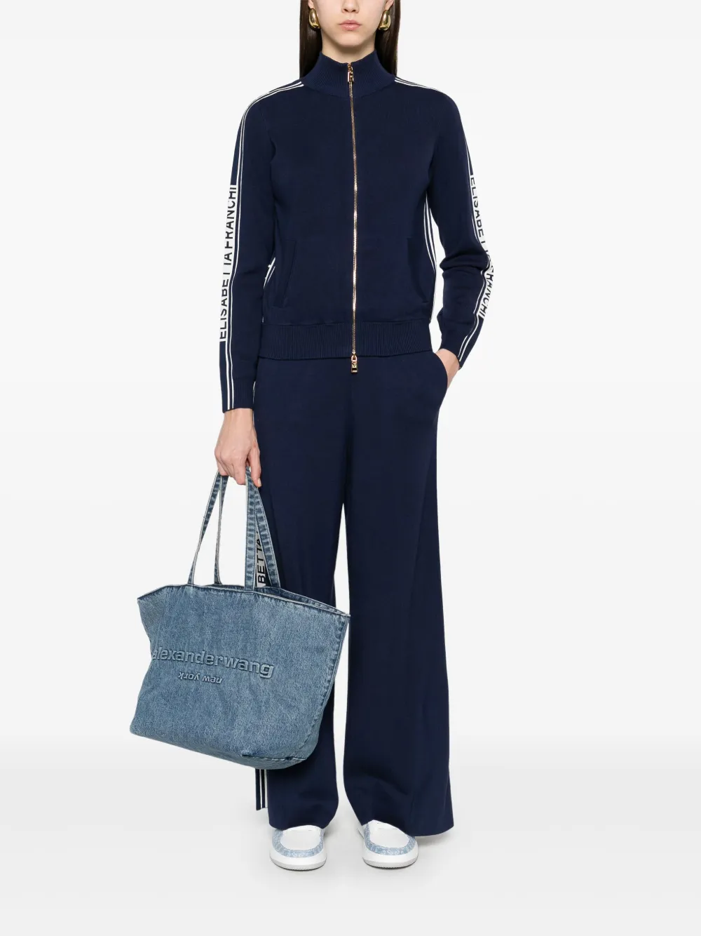 Elisabetta Franchi Vest met contrasterende banden - Blauw