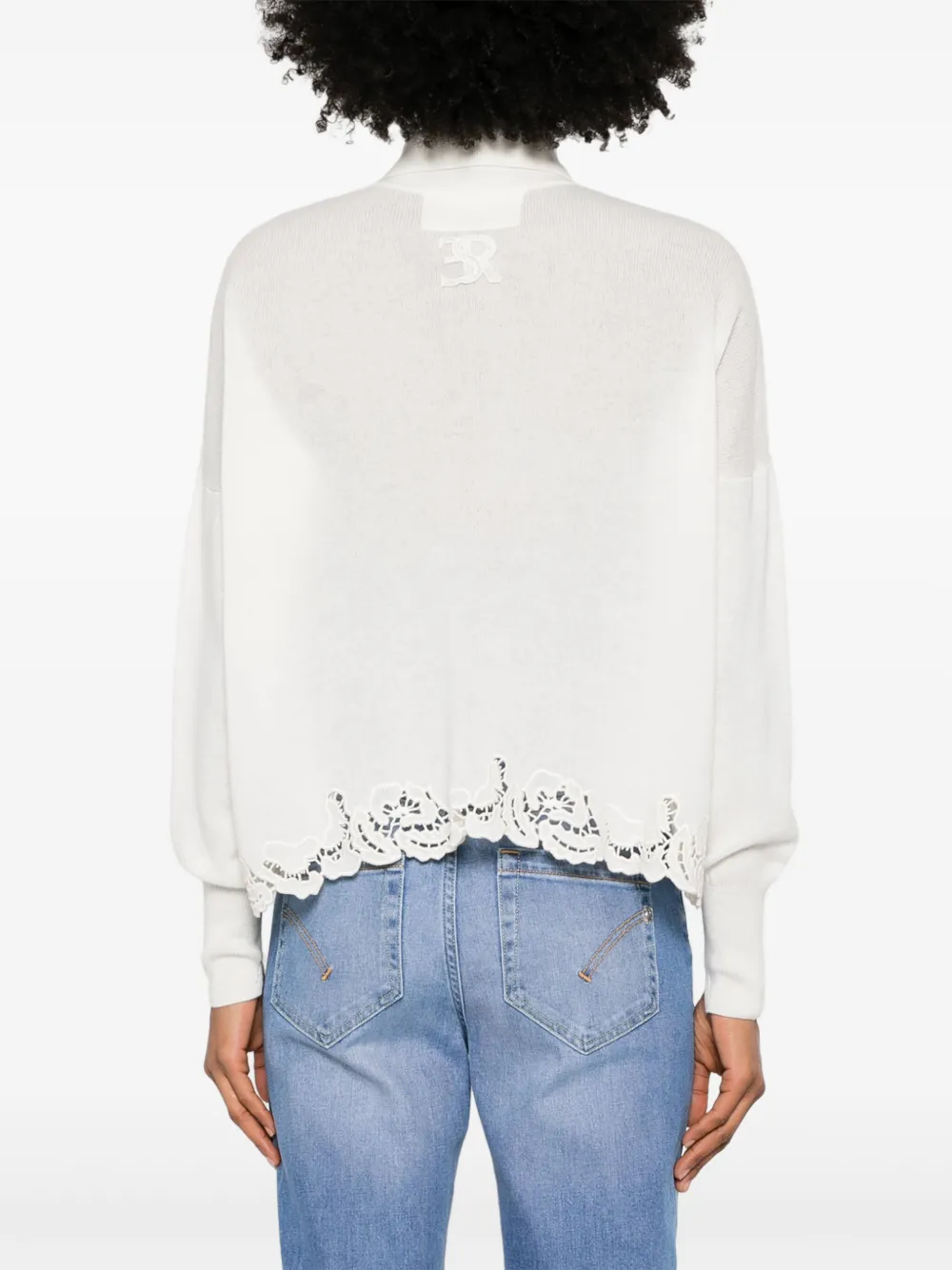 Ermanno Scervino Vest met kant Wit