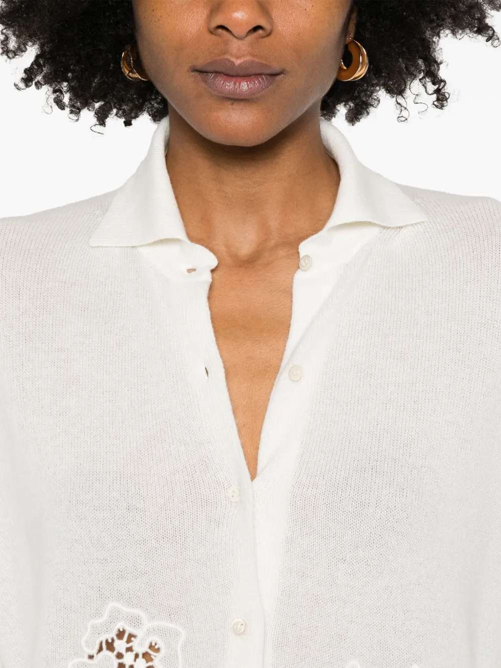 Ermanno Scervino Vest met kant Wit