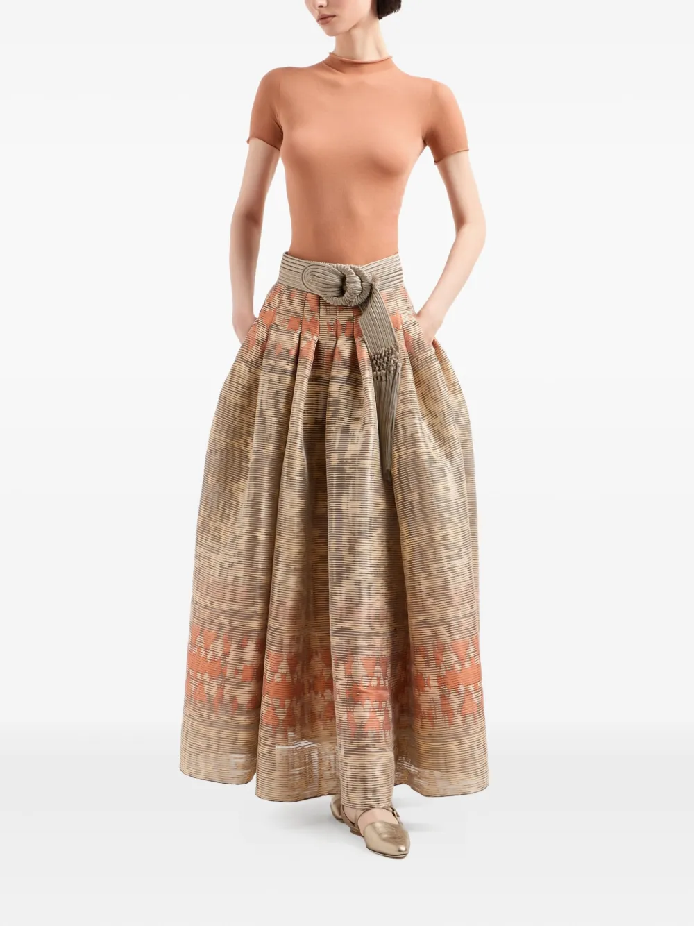 Giorgio Armani abstract-pattern maxi skirt | Full Skirts | Image 2