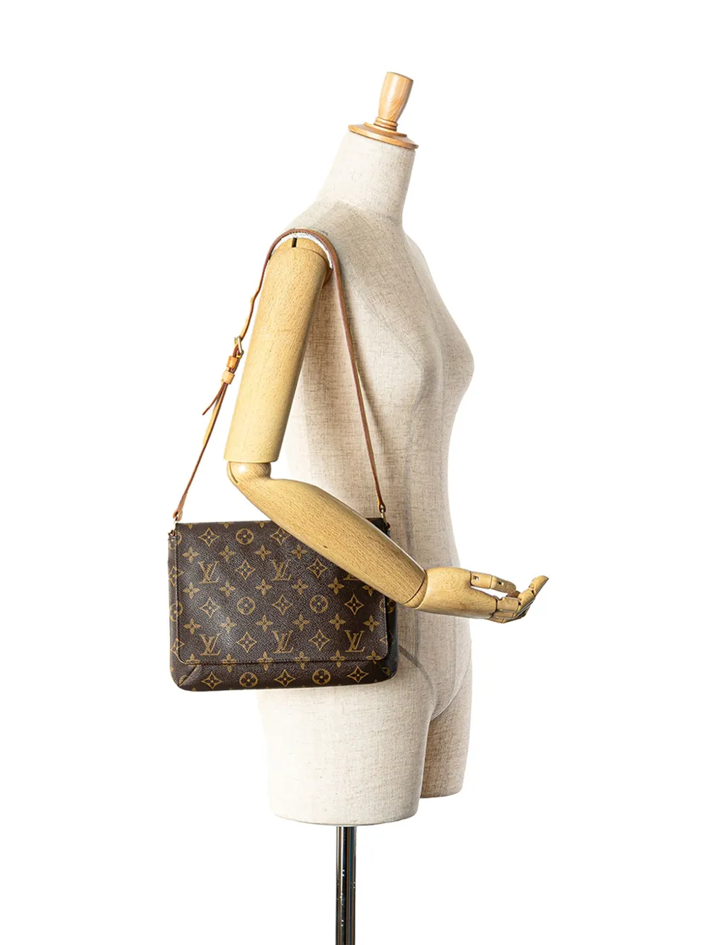 Louis Vuitton Pre-Owned 2001 Monogram Musette Tango schoudertas met kort hengsel - Bruin