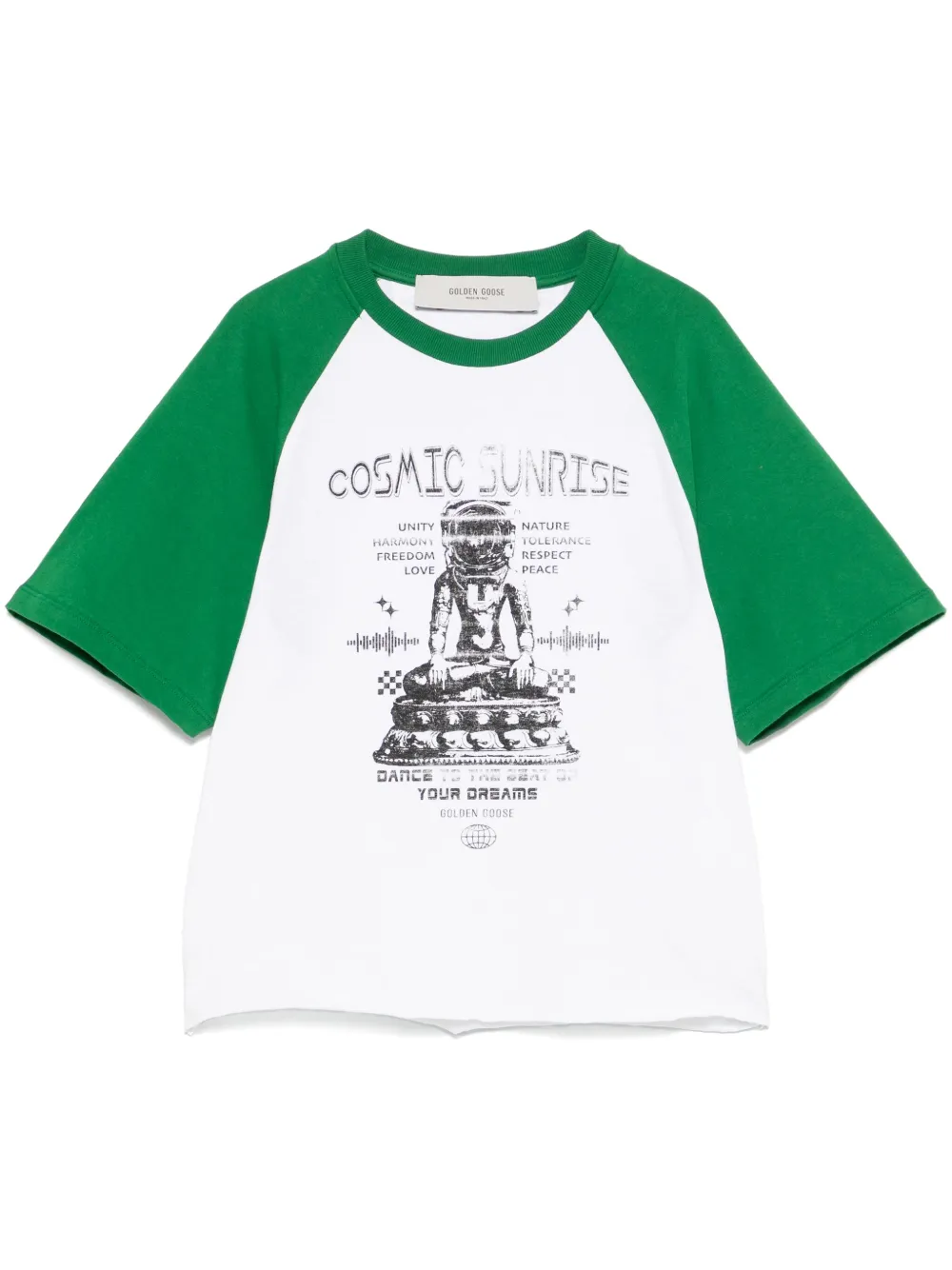 Golden Goose T-shirt met contrasterende mouwen Wit