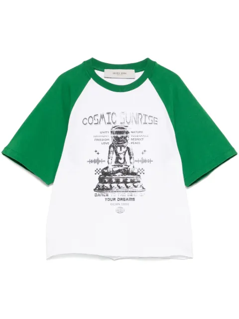 Golden Goose 콘트라스트 소매 티셔츠