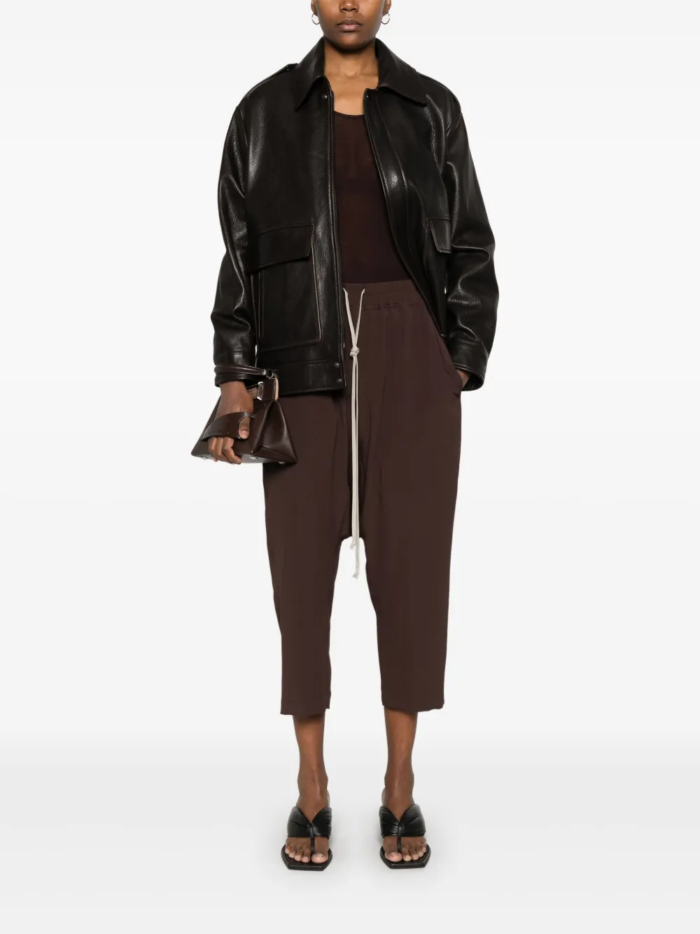 Rick Owens Cropped broek - Bruin