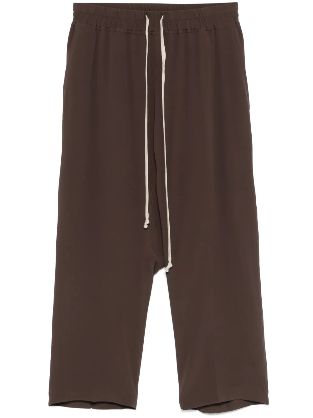 drawstring cropped trousers