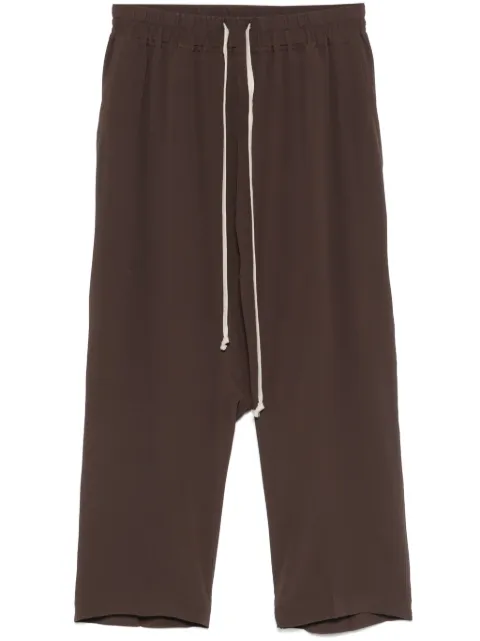 Rick Owens pantalones capri con cordones en la pretina