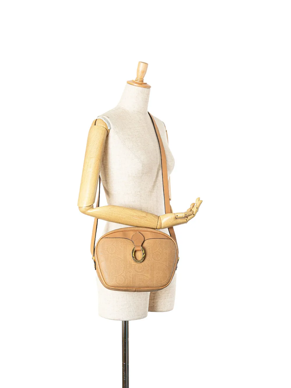 Christian Dior Pre-Owned 1900s Oblique Trotter gecoate canvas crossbodytas - Bruin