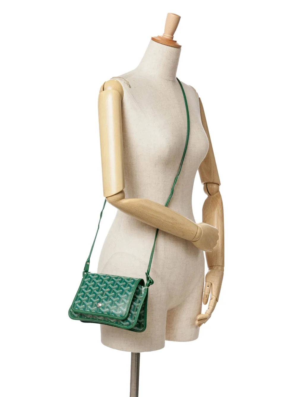 Goyard Pre-Owned 2022 Goyardine Plumet Pocket crossbodytas - Groen