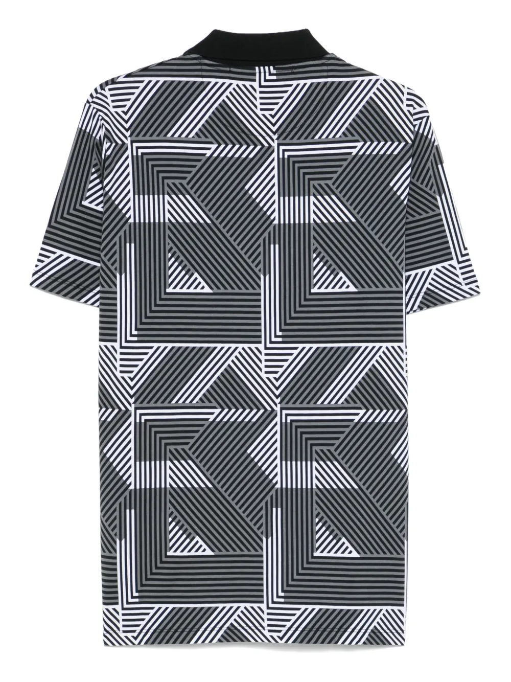 Karl Lagerfeld all over-print polo shirt - Zwart