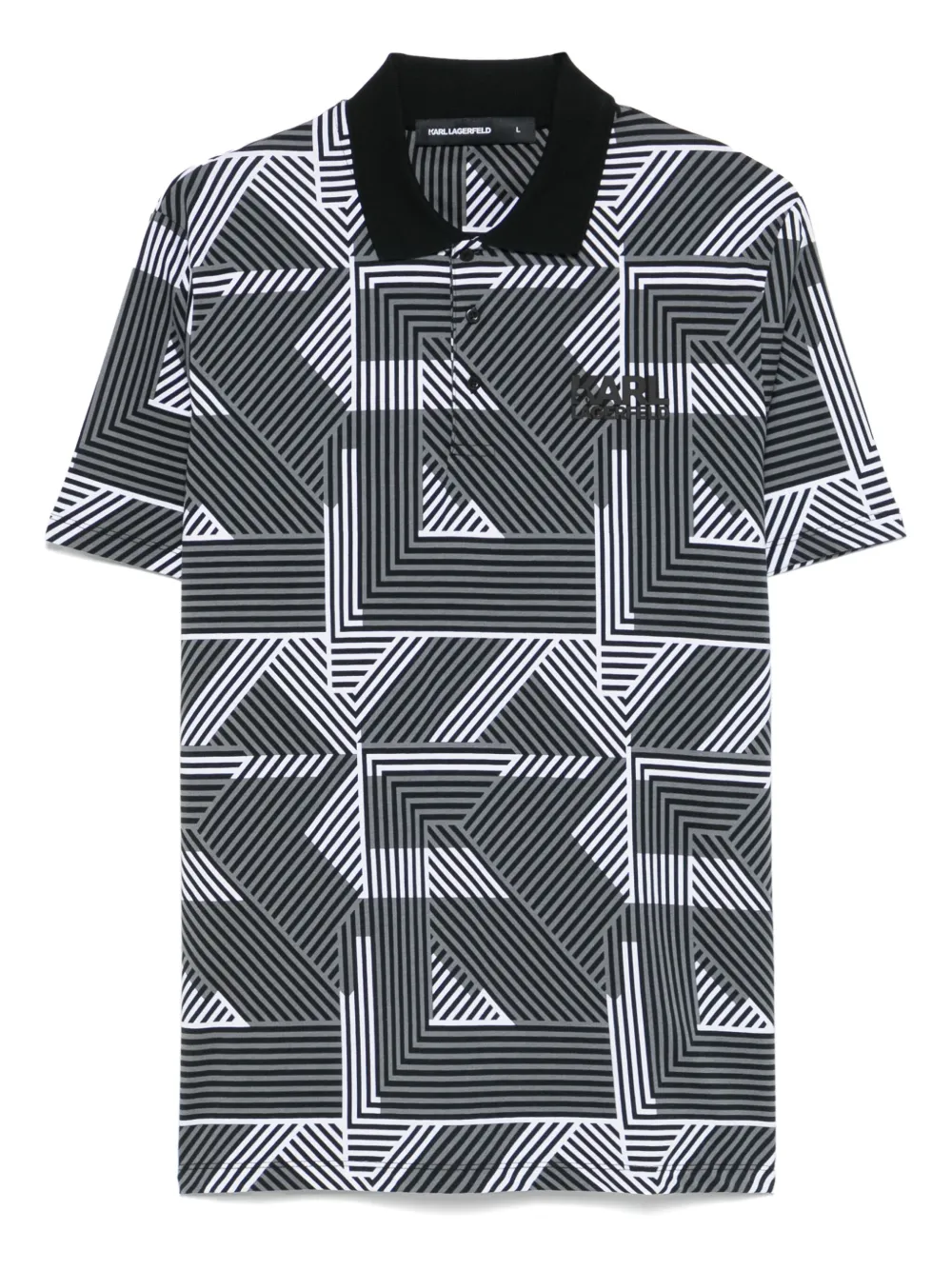 Karl Lagerfeld playera tipo polo estampada | negro | Image 1