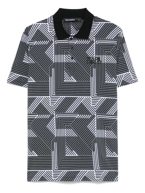 Karl Lagerfeld polo à imprimé graphique
