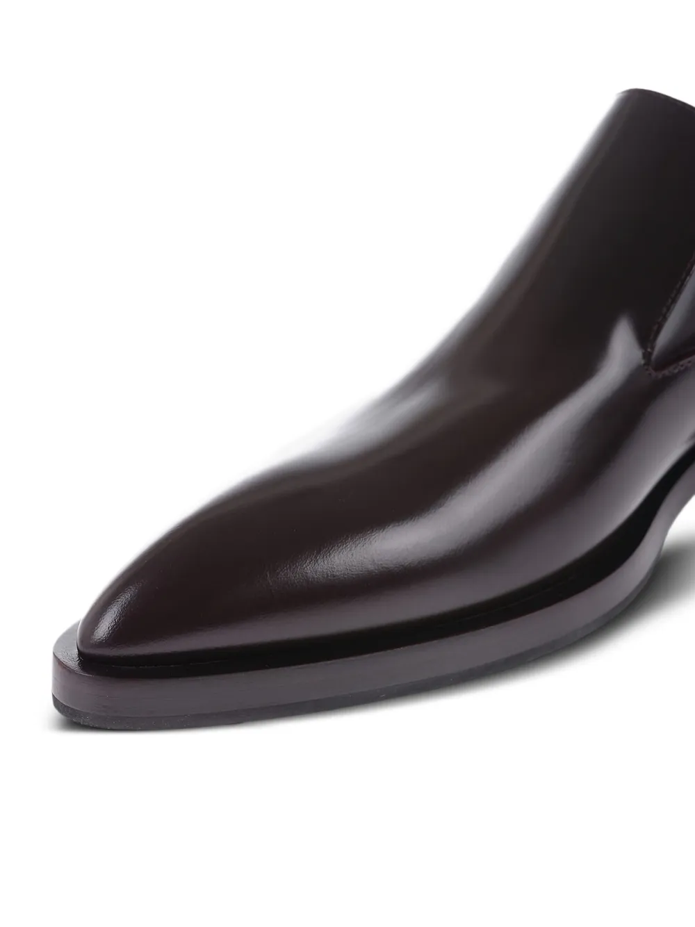 Jil Sander pointed leather loafers Rood