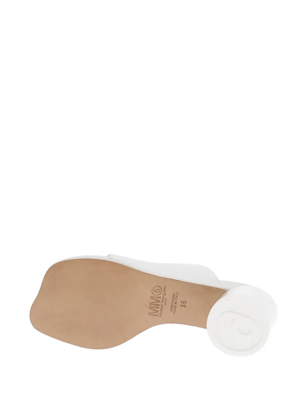 Maison Margiela 50mm leather Thong sandals Wit