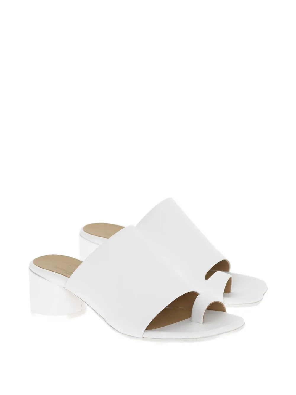 Maison Margiela 50mm leather Thong sandals Wit