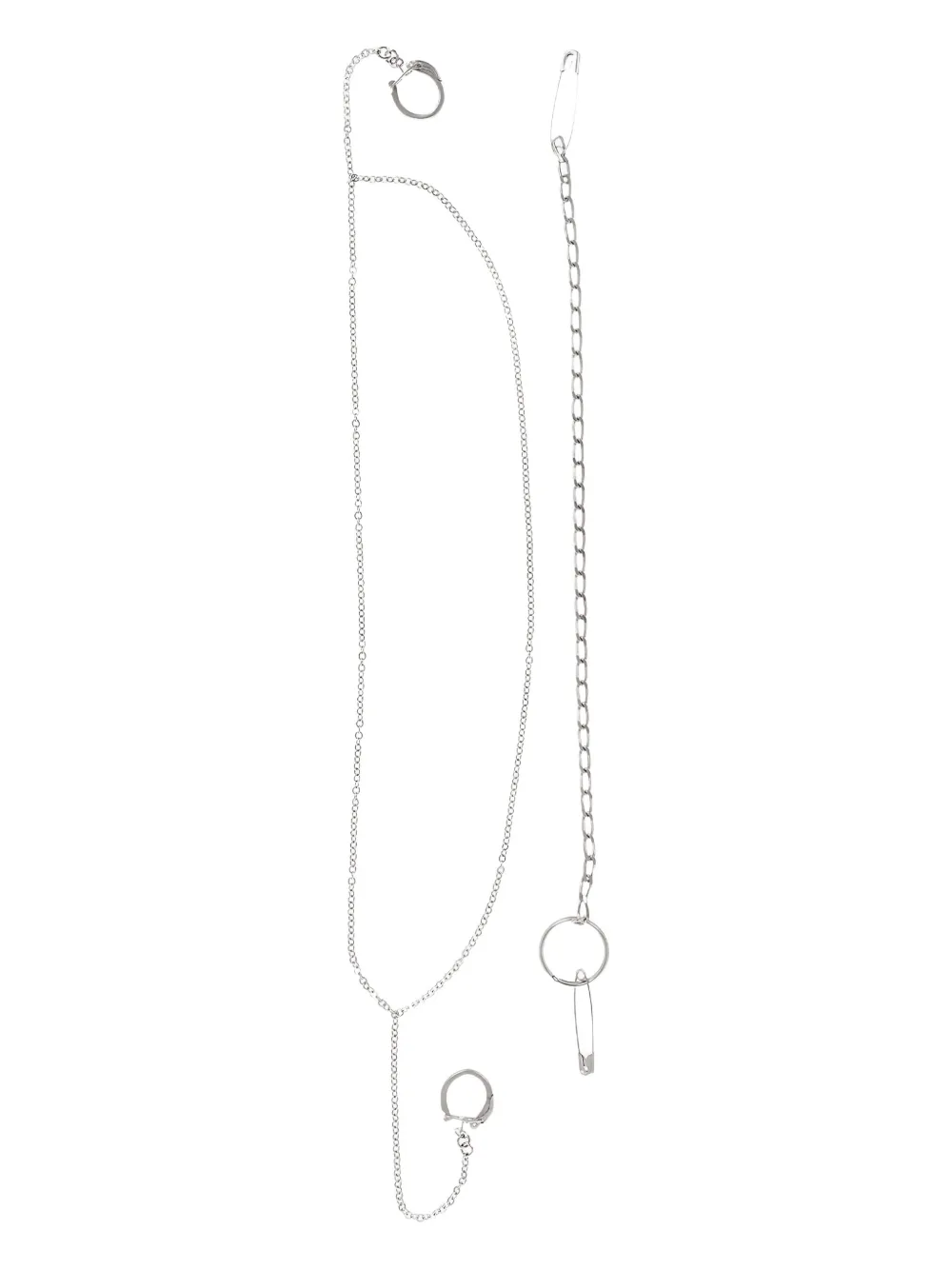 Maison Margiela セーフティピン チェーンネックレス - シルバートーン Maison Margiela セーフティピン チェーンネックレス - シルバートーン