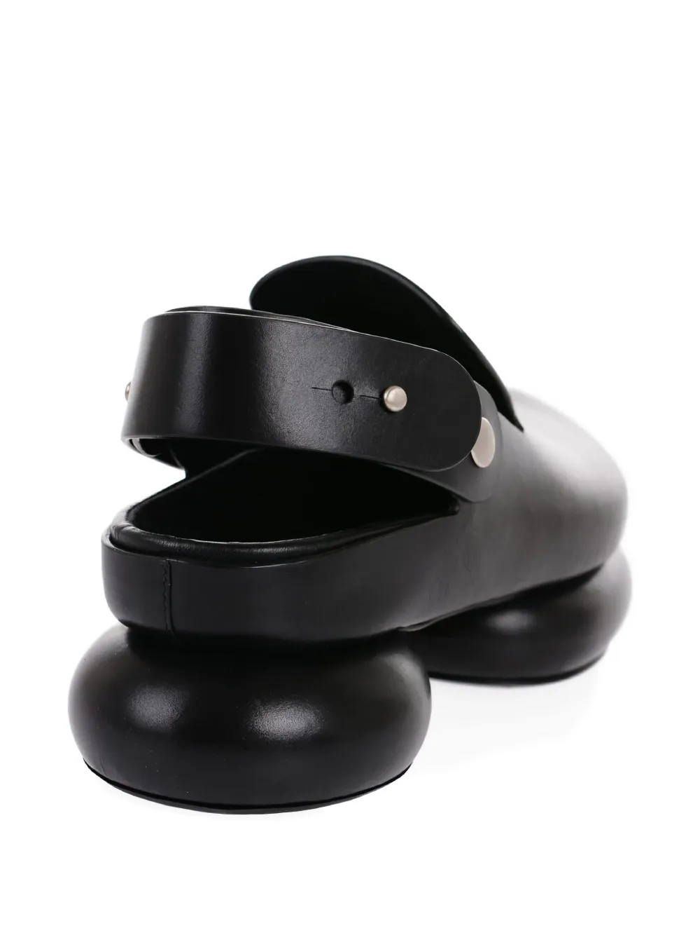 Jil Sander Leren ballerina's met chunky zool Zwart