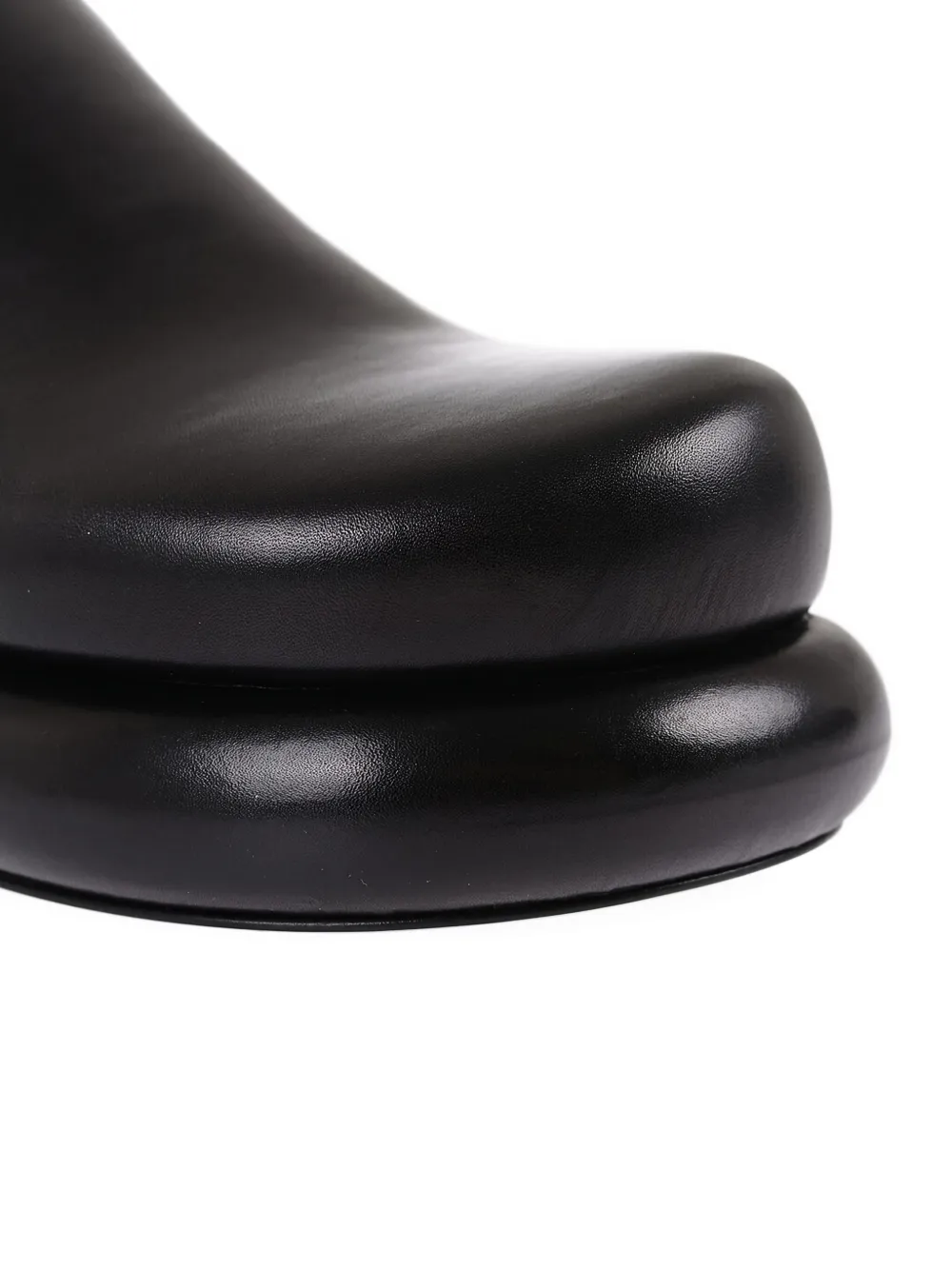 Jil Sander Leren ballerina's met chunky zool Zwart