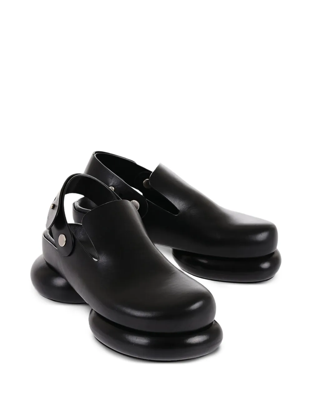 Jil Sander chunky-sole leather ballet flats Black