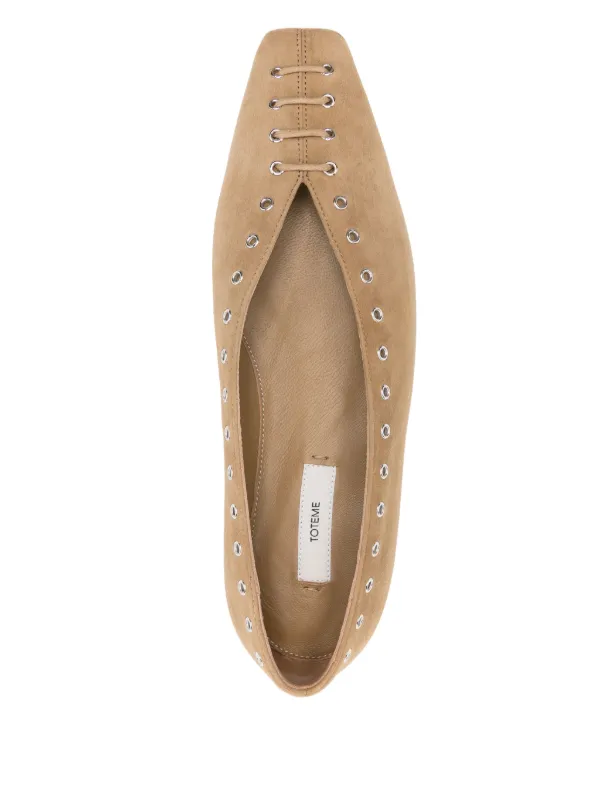 TOTEME Suede Ballet Flats | Neutrals | FARFETCH