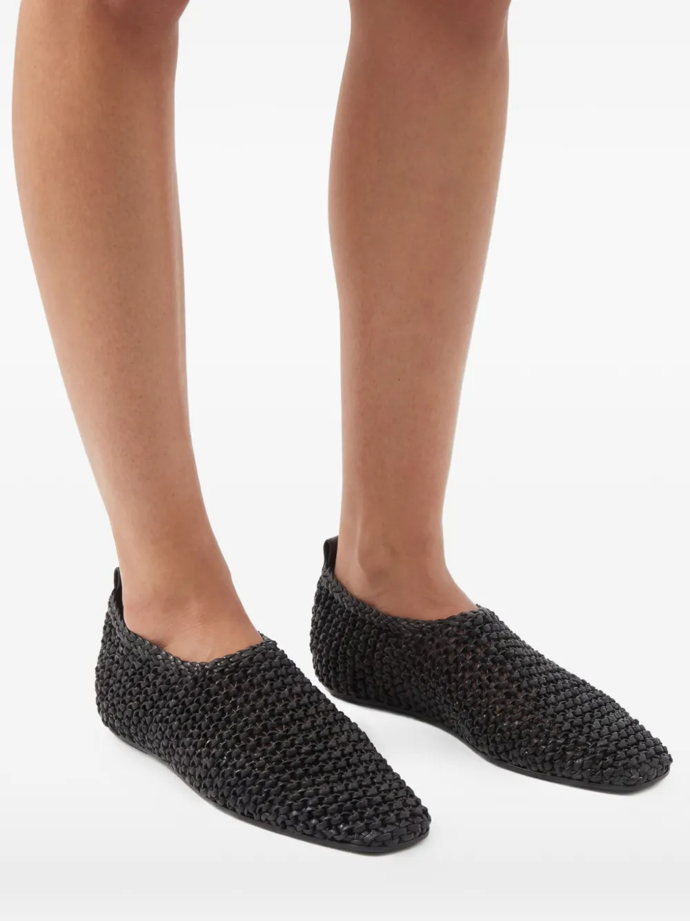 TOTEME Geweven ballerina's Zwart