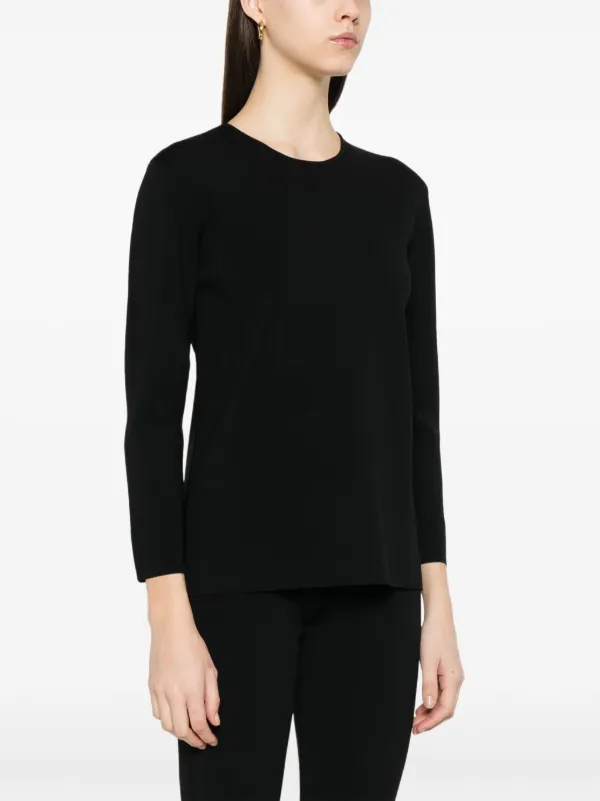 【関税込み】TOTEME ブラック ニット トップス Double-knit top black – TOTEME