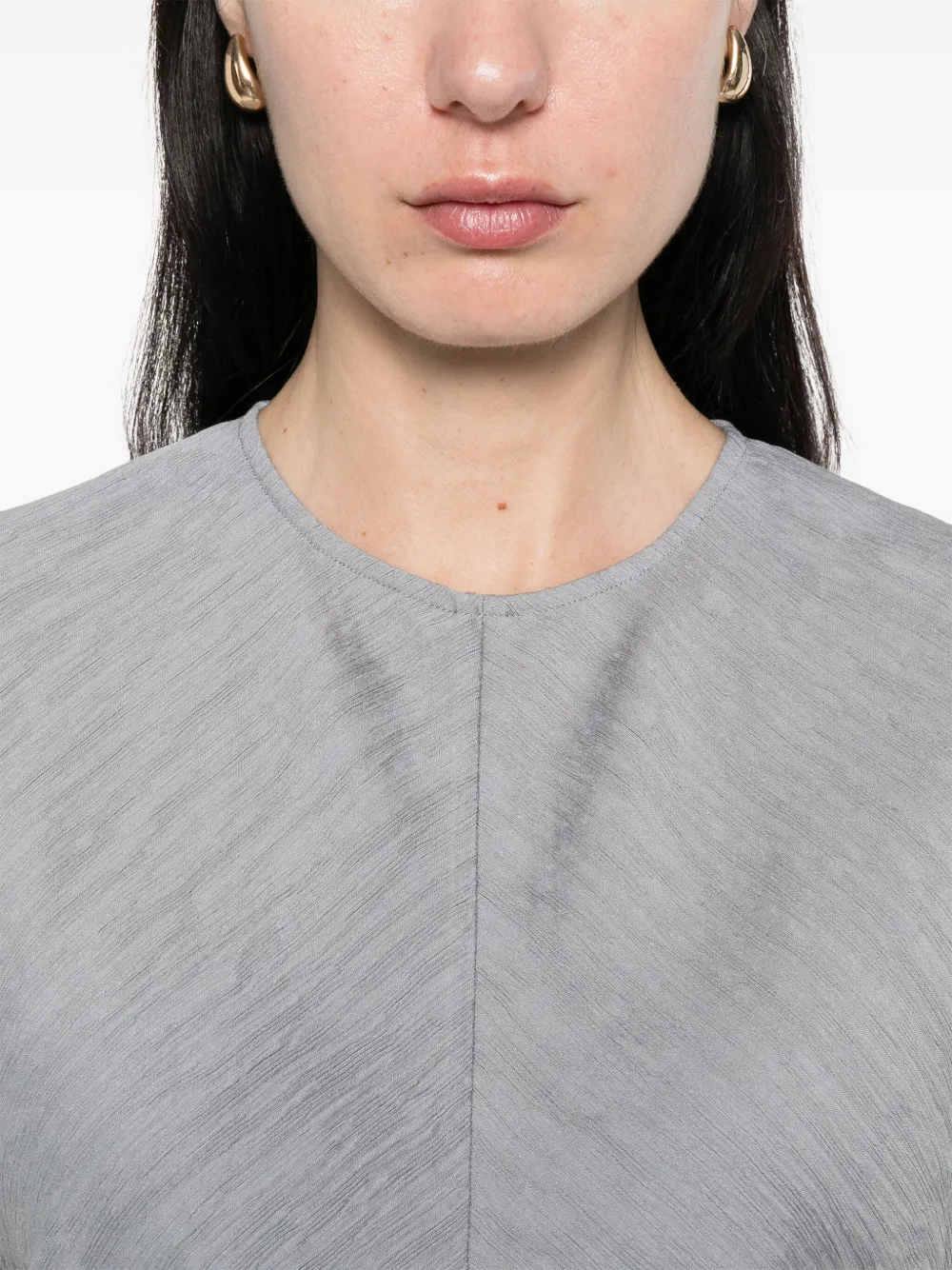 TOTEME Gekreukte top met gesmockte taille Blauw