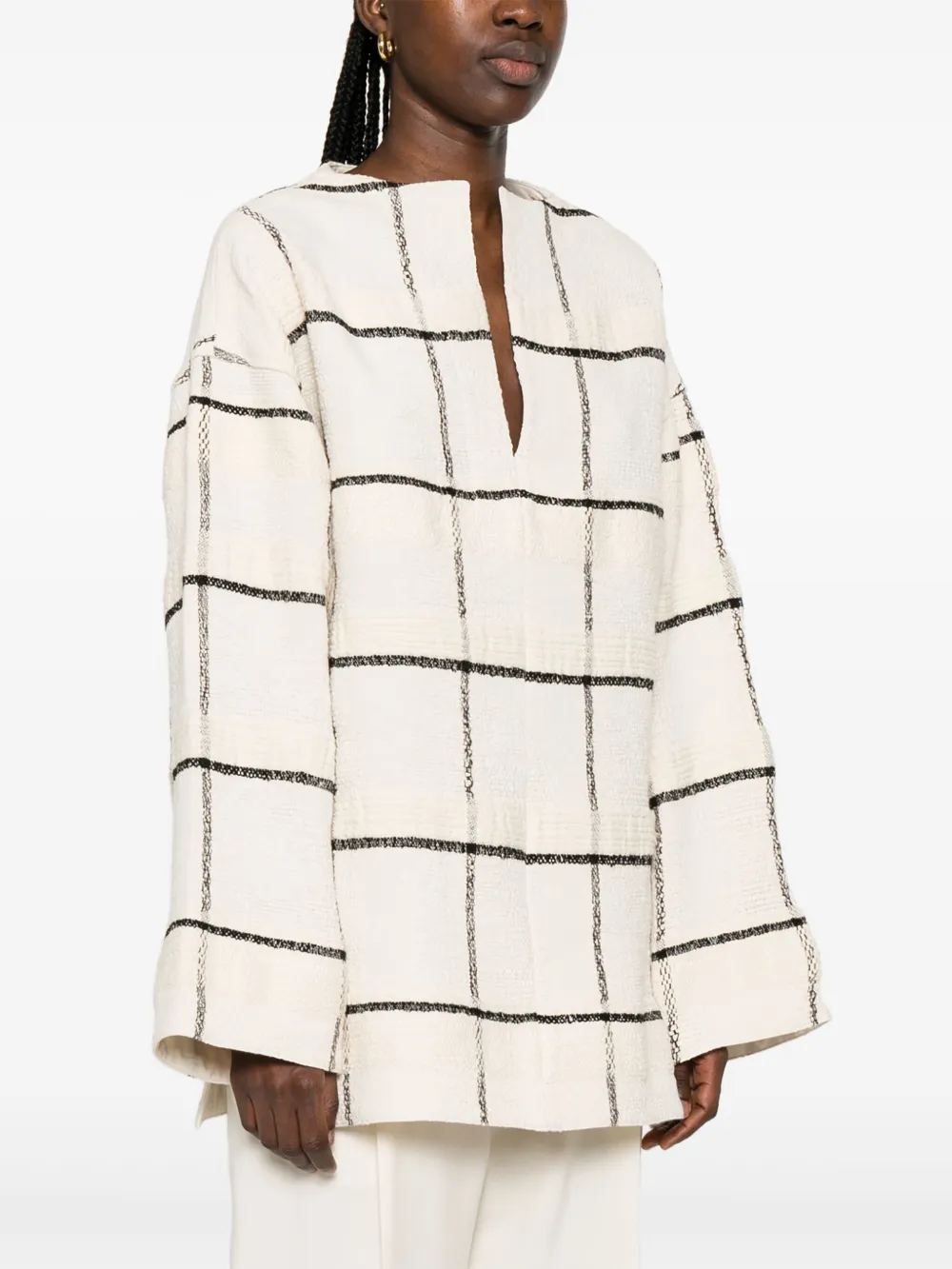 TOTÊME WINDOWPANE-CHECK TUNIC