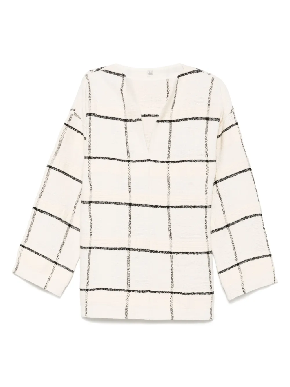 TOTEME windowpane-check tunic | Neutrals | Image 1