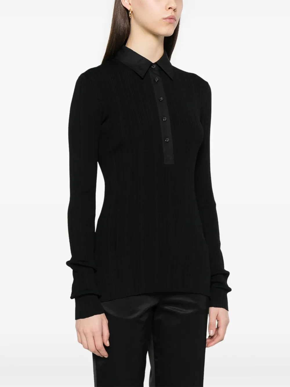 TOTEME Gebreide polotop Zwart