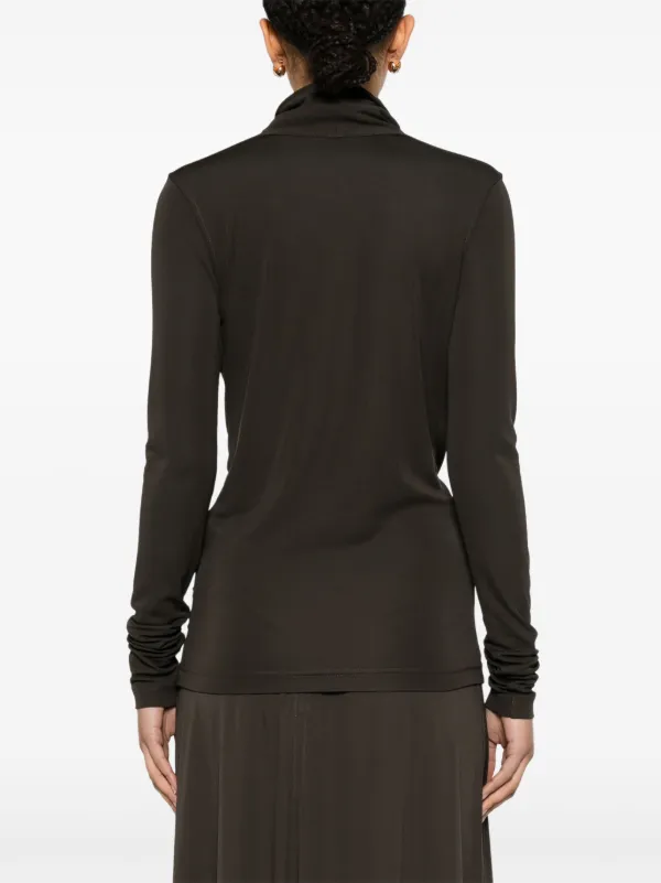 TOTEME Overlapped Jersey Top | Green | FARFETCH