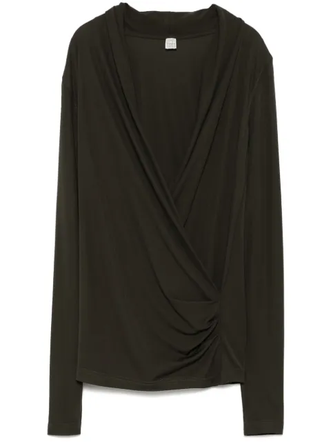 TOTEME overlapped jersey top