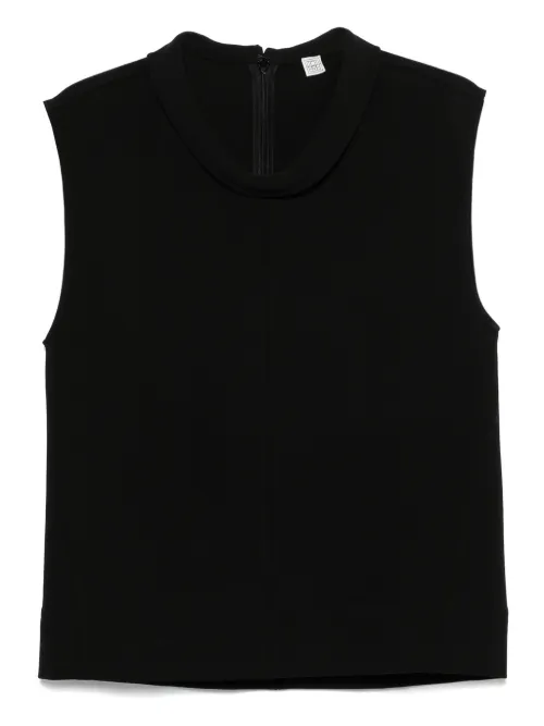 TOTEME blouse à col montant - Noir - TOTEME - Modalova