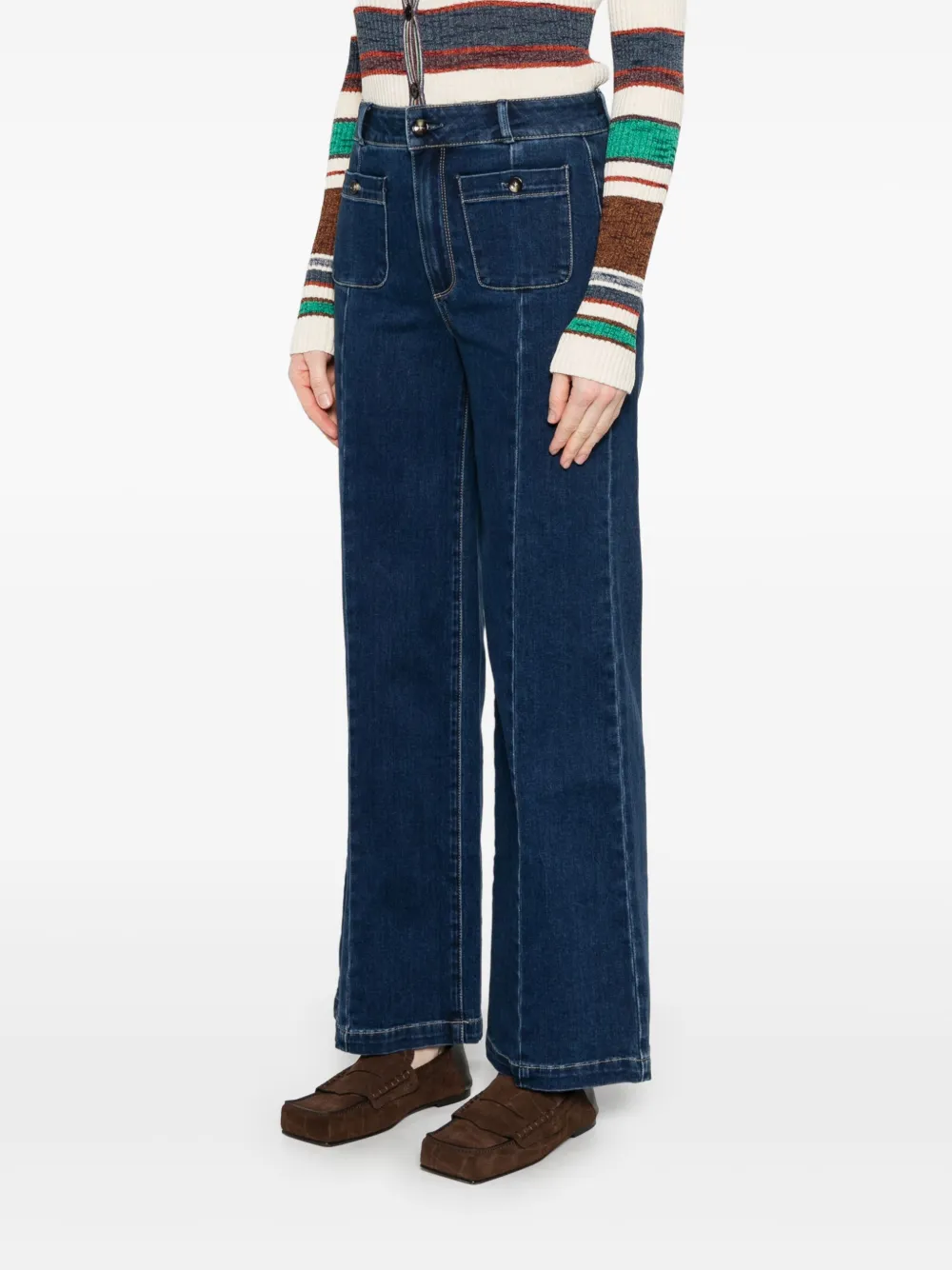 PAIGE Jeans Anessa 31" a gamba ampia | Denim | Image 3