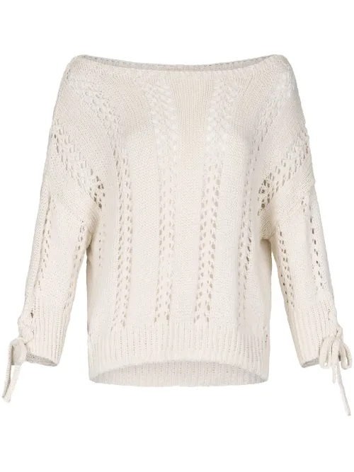 LIU JO pull en crochet - Blanc - LIU JO - Modalova