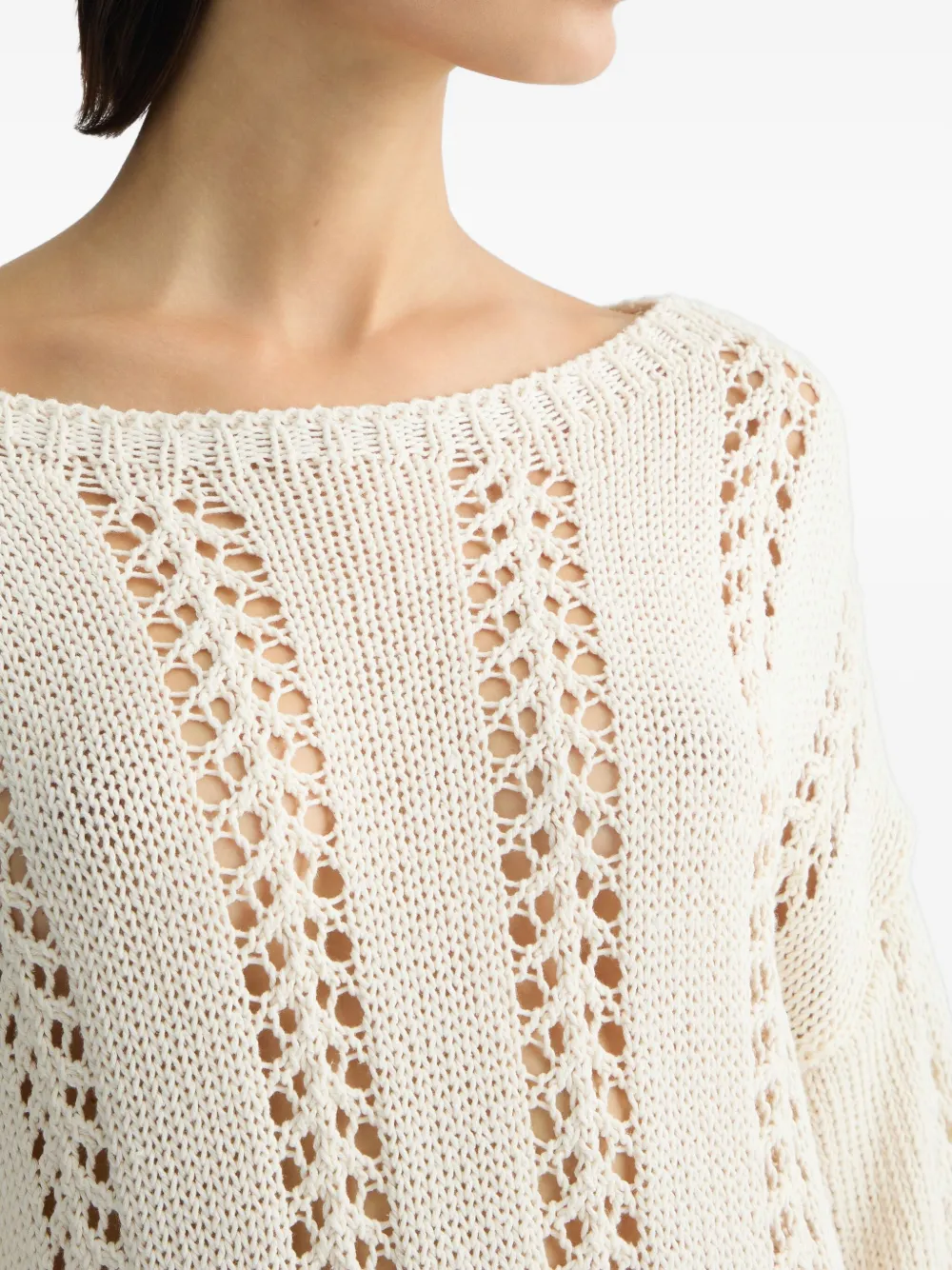 LIU JO Gehaakte sweater Wit