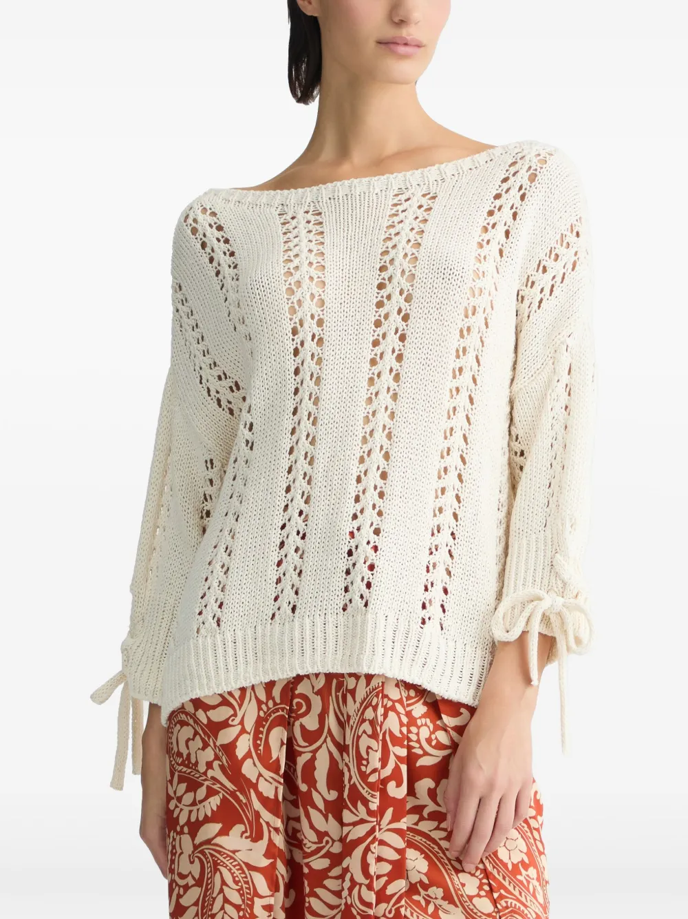 LIU JO Gehaakte sweater Wit