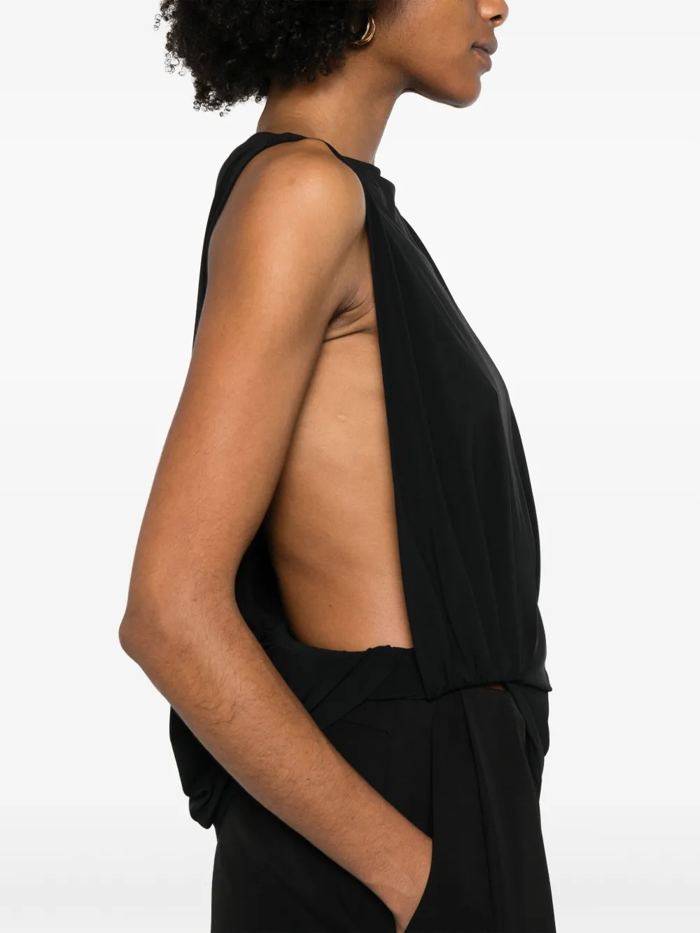 Jacquemus Le Haute Peplo top Zwart