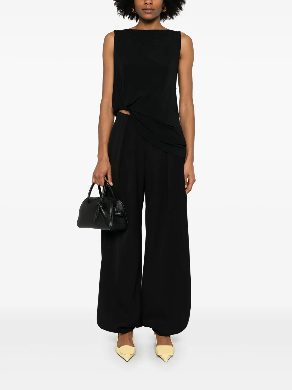 Jacquemus Le Haute Peplo top - Zwart