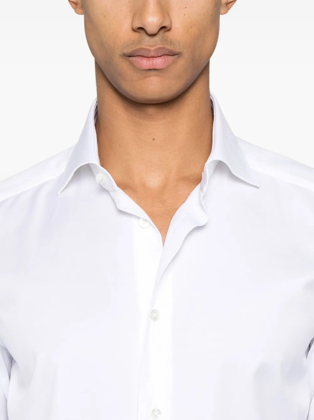 Zegna Overhemd met gespreide kraag Wit