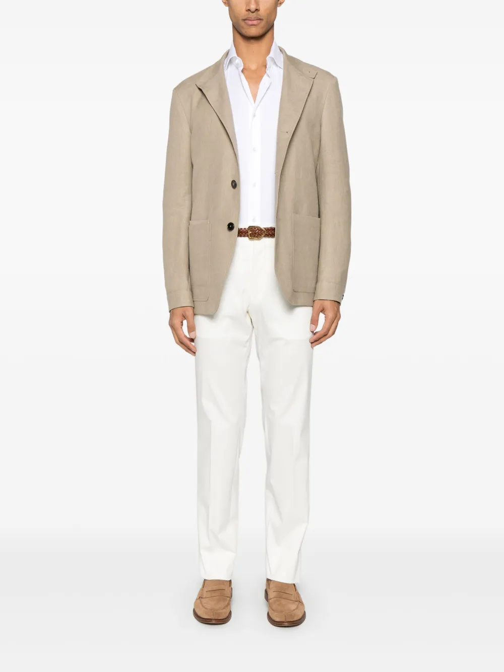 Zegna spread-collar shirt - Wit